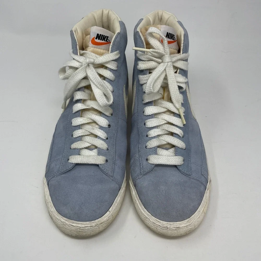 Nike Blazer Mid 77 Vintage Blue Suede High Top Sneakers Retro 344344-400 10.5